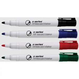 Marker pentru tabla A-series, corp plastic, varf 2 mm, 4 culori/set