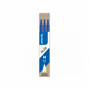 Rezerva roller cu gel Pilot Frixion Ball, 0.7 mm, albastru, 3 bucati/set